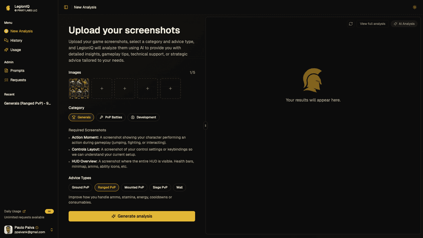 LegionIQ - AI-Powered Gaming Analytics