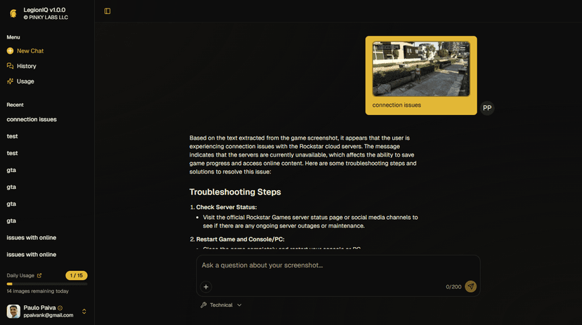 LegionIQ - AI-Powered Gaming Analytics
