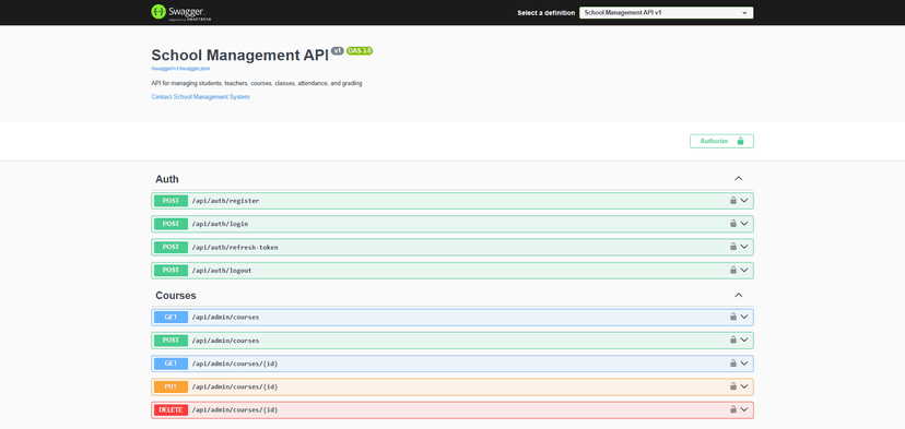 SchoolManagement API